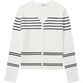 b+ab V-neck striped cardigan - White
