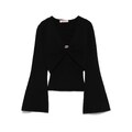 TWINSET bell-sleeve twist-front top - Black