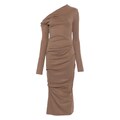 Paris Georgia Manahou one-shoulder draped dress - Neutrals