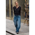 ZARA POINTELLE KNIT WOOL AND ALPACA CARDIGAN Navy blue S