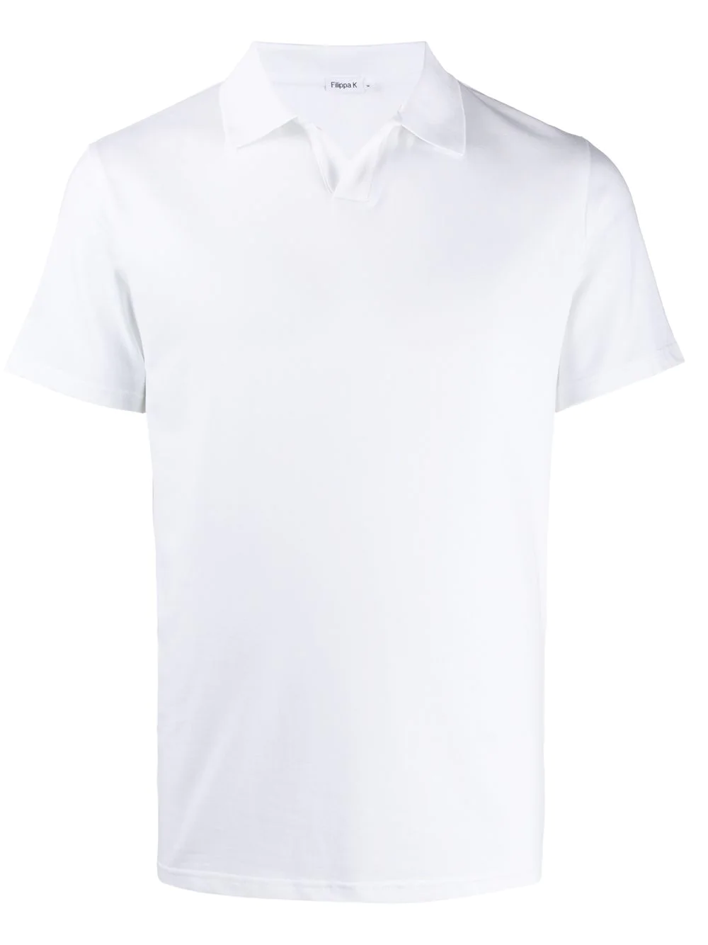 buttonless polo shirt