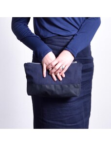 Emily McNair Nancy Clutch in Linen and Waxed Cotton