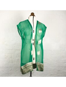 Emily McNair Green Silk Brocade Tunic