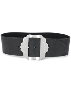 ISABEL MARANT engraved buckle belt - Black