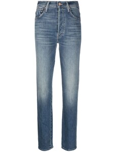 DTT Tall straight leg jeans with raw hem and knee rips in light blue, ASOS