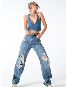 stretch dad jeans