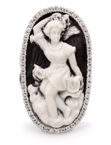 Cameo & Beyond cupids playing trumpet ring - Silver