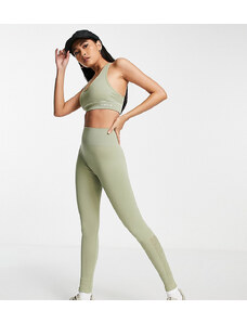 TALA Zinnia high waisted mesh leggings in khaki exclusive to ASOS-Green