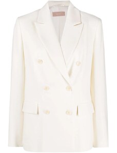 White, with buttons women's sustainable suit jackets and blazers