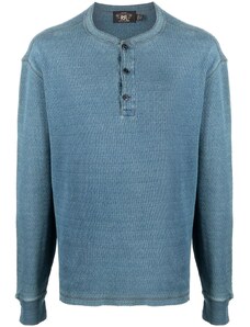 Ralph Lauren RRL button-plaquet cotton T-Shirt - Blue