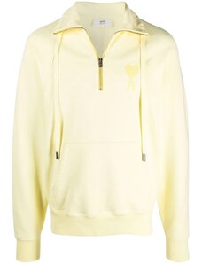 AMI Paris Ami de Coeur half-zip sweatshirt - Yellow