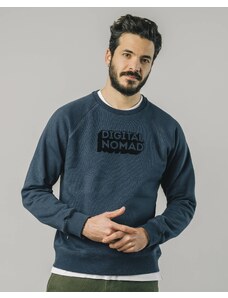 Digital Nomad Sweatshirt Indigo - Organic Cotton - Brava Fabrics