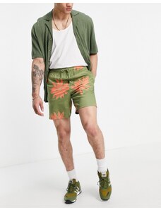 Only & Sons co-ord drawstring shorts in green flower print