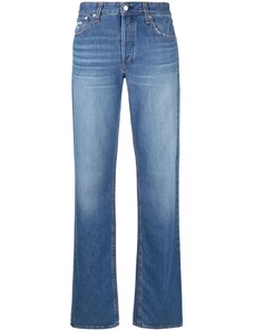 ASYOU thong detail straight jean in blue