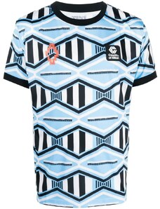 Marcelo Burlon County of Milan patterned short-sleeved T-shirt - Blue