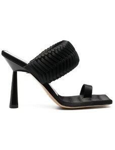 GIABORGHINI 115mm leather heeled sandals - Black