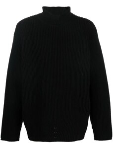 There Was One mock-neck ribbed jumper - Black