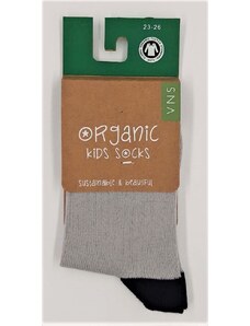 VNS Organic socks Dětské ponožky VNS Organic kids Plain grey black