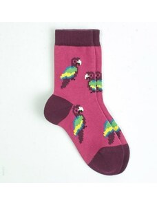 VNS Organic socks Dětské ponožky VNS Organic kids Purple Parrot