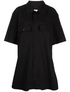 LEMAIRE short sleeve flared shirt - Black