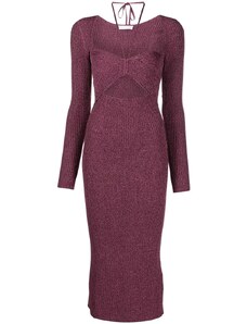 Simkhai cut-out detail knitted dress - Purple