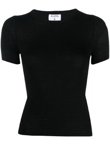 Filippa K fitted short-sleeved knitted top - Black