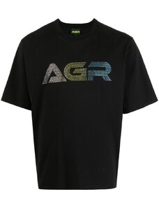 AGR logo-print short-sleeve T-shirt - Black