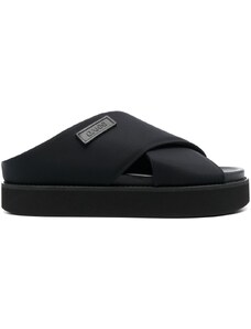 GANNI crossover-strap flat sandals - Black