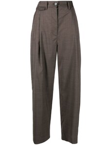 TOTEME tapered wool trousers - Brown