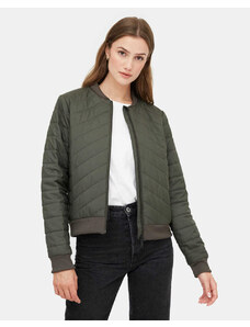 tentree Cloud Shell Bomber Jacket (BLACK OLIVE GREEN)