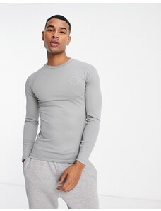 Able Track Club A Better Life Exists Active compression top in grey