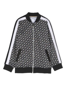 BOSS Kidswear monogram-print bomber jacket - Black