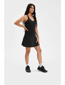 Girlfriend Collective Black Lola V-Neck Dress