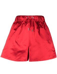 SA SU PHI drawstring-waist satin shorts - Red