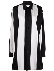 AMI Paris vertical-stripe shirt dress - Black