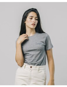 Brava Fabrics - Women's T-Shirt - T-shirt for Women - 100% Organic Cotton - Model I'm Organic Grey