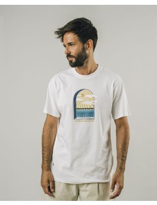 Sunbathing Club T-Shirt White - Organic Cotton - Brava Fabrics