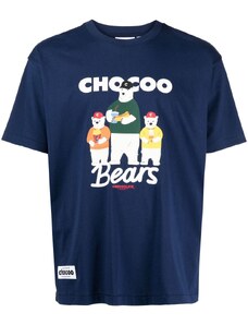 CHOCOOLATE graphic-print cotton T-shirt - Blue