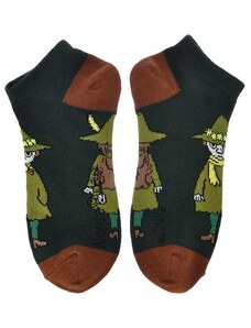 NordicBuddies Finsko Kotníkové ponožky Moomin Snufkin 40-45 green