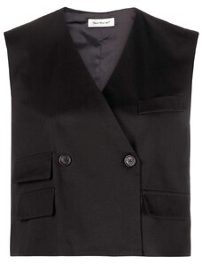 There Was One double-breasted cotton waistcoat - Black