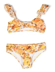 ZIMMERMANN Kids floral-print bikini set - White