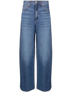 rag & bone washed-denim wide-leg jeans - Blue