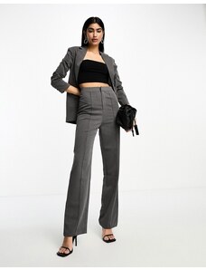 4th & Reckless angola straight leg trouser co-ord in charcoal-Grey