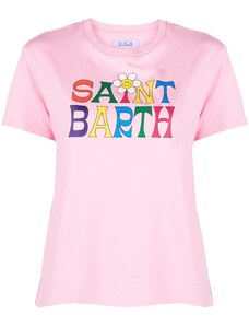 MC2 Saint Barth Emilie embroidered cotton T-shirt - Pink