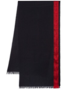Ferragamo logo-print colour-block scarf - Black
