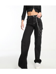 Don't Think Twice Tall DTT Tall Ellie high waisted skinny jeans in black 