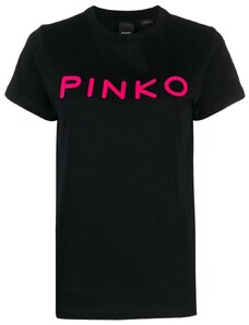 PINKO logo-print cotton T-shirt - Black