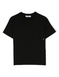 MSGM Kids chest-pocket crew-neck T-shirt - Black