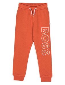 BOSS Kidswear logo-print track pants - Orange
