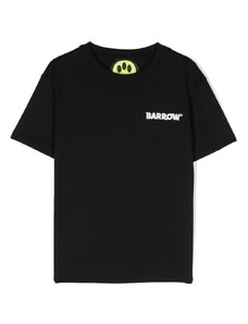 Barrow kids face-motif cotton T-Shirt - Black